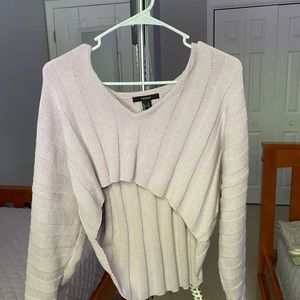 Purple F21 Cropped Sweater